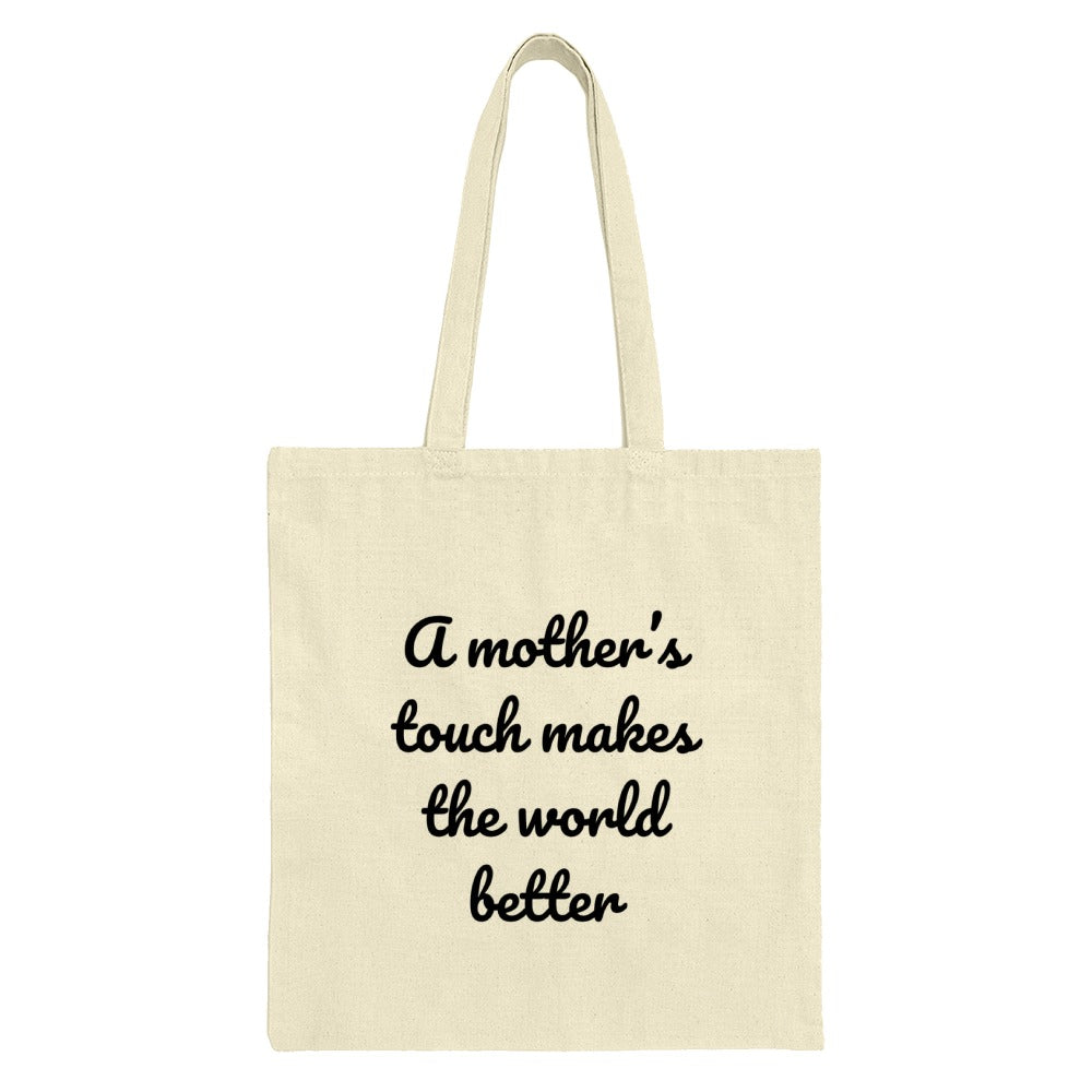 Mothers Touch Tote Bag, Mom Gift, Everyday Tote, Mom Appreciation, Quote Tote, Gift for Mother, Reusable Bag, Shopping Bag, Canvas Bag - Tawshia