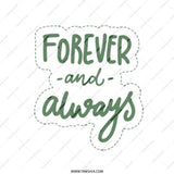 Forever and Always Tote Bag, Romantic Gift, Wedding Favors, Anniversary Present, Couple Gift, Everyday Carry Bag, Cute Shopping Bag - Tawshia
