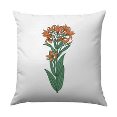 Orange Lily Pillow, Floral Accent Pillow, Botanical Cushion, Elegant Throw Pillow, Home Decor Pillow, Decorative Pillow Cover - Tawshia