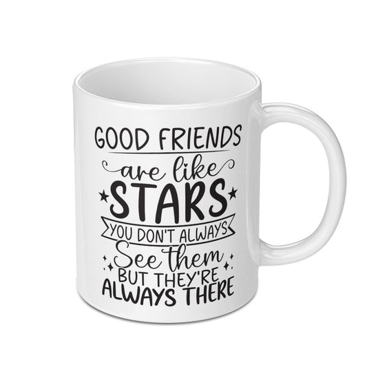 Good Friends Like Stars Mug, Friendship Gift, Best Friend Coffee Mug, Long Distance Friend Gift, Inspirational Friend Present - Tawshia