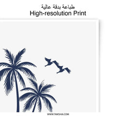 Tropical Island Photographic Print, Palm Tree Art, Beach Decor, Coastal Wall Art, Summer Vibes, Minimalist Art, Island Life, Vacation Home - Tawshia