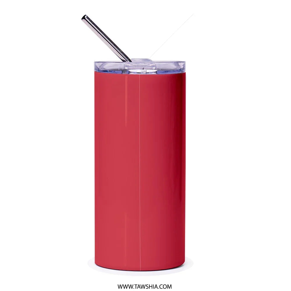 Insulated Red Tumbler with Straw Vacuum Sealed product type