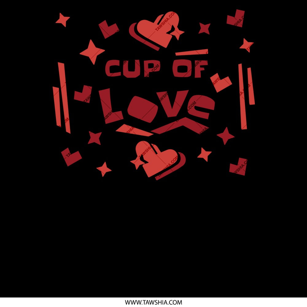 Cup of Love Heart Shaped Graphics Art product