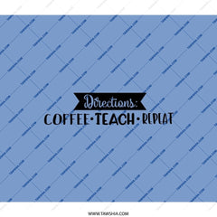 Teacher Backpack, Coffee Teach Repeat Backpack, Gift for Teacher, School Backpack, College Backpack, Work Backpack - Tawshia