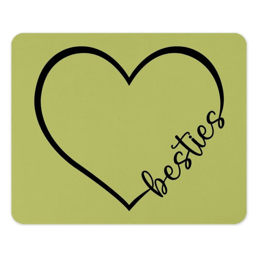 Besties Heart Mouse Pad, Cute Friends Mousepad, BFF Gift, Friendship Mousepad, Best Friend Mousepad, Office Decor, Desk Accessories - Tawshia