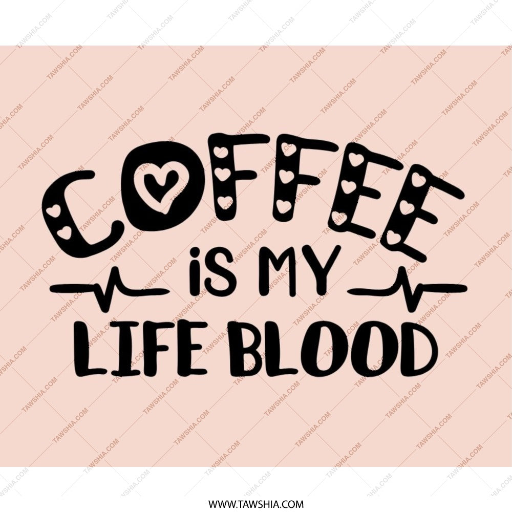 Coffee is My Life Blood Mouse Pad, Cute Work Desk Decor, Office Desk Accessory, Coffee Lover Gift, Funny Mousepad, Desk Mat - Tawshia
