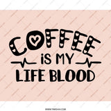 Coffee is My Life Blood Mouse Pad, Cute Work Desk Decor, Office Desk Accessory, Coffee Lover Gift, Funny Mousepad, Desk Mat - Tawshia