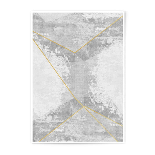 Geometric Photographic Print, Abstract Wall Decor, Modern Art Print, Gray and Gold Decor, Minimalist Art, Stylish Home Decor - Tawshia