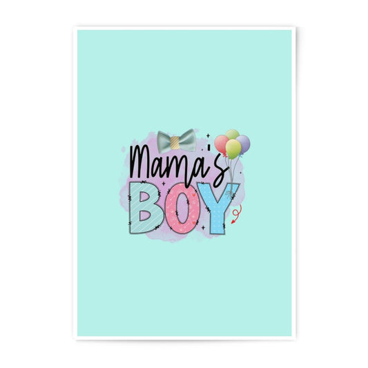 Mamas Boy Photographic Print, Cute Nursery Decor, Baby Boy Room Art, Gender Reveal Gift, New Mom Gift, Kid Room Printable, Modern Baby Decor - Tawshia