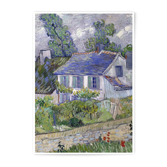 House at Auvers, Van Gogh Photographic Print, Art Print, Fine Art, Dutch Painter, Landscape, Wall Art Decor, Home Decor, Famous Artwork - Tawshia
