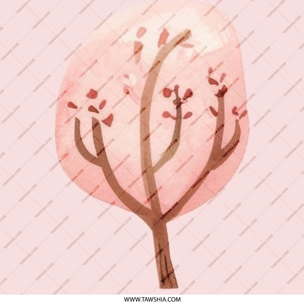 Pink Blossom Tree Pinback Button, Watercolor Tree Badge, Nature Inspired Pin, Cute Aesthetic Button, Spring Accessory, Gift Idea - Tawshia