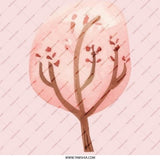 Pink Blossom Tree Pinback Button, Watercolor Tree Badge, Nature Inspired Pin, Cute Aesthetic Button, Spring Accessory, Gift Idea - Tawshia