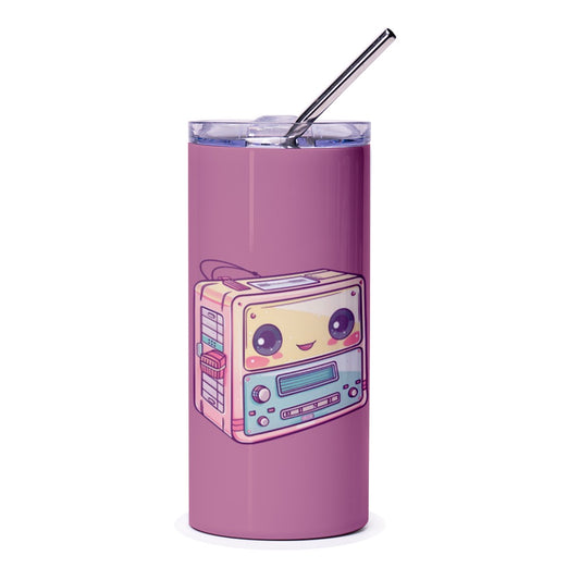 Cute Cassette Player Tumbler, Kawaii Radio, Retro Music Lover, Unique Gift Idea, Aesthetic Drinkware, Travel Mug, Hot Cold Drinks - Tawshia