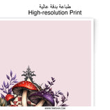 Mushroom Roses Photographic Prints, Fantasy Art Print, Floral Artwork, Whimsical Home Decor, Botanical Wall Art, Artistic Prints - Tawshia