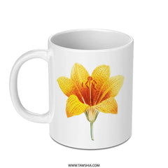 Yellow Tiger Lily Mug, Floral Mug, Flower Coffee Mug, Botanical Mug, Unique Gift Idea, Vintage Lily Art, Nature Lover Gift, Tea Cup - Tawshia