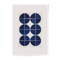 Navy Blue Circle Photographic Print, Geometric Art Print, Modern Wall Decor, Home Art Print, Abstract Circle Art - Tawshia