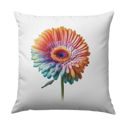 Vibrant Gerbera Pillow, Rainbow Flower Cushion, Floral Home Decor, Colorful Throw Pillow, Spring Decor Pillow, Botanical Accent Pillow - Tawshia