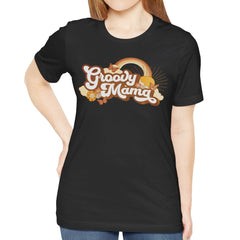 Groovy Mama Rainbow and Flowers Graphic Tee product
