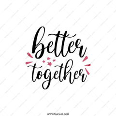 Better Together Pocket Mirror, Cute Couple Gift, Wedding Favor, Friendship Present, Anniversary Pocket Mirror, Compact Pocket Mirror - Tawshia