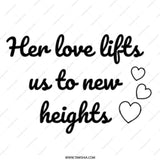 Her Love Lifts Mug, Inspirational Quote Coffee Mug, Gift for Her, Motivational Mug, Encouragement Gift, Heart Mug - Tawshia