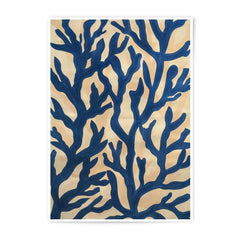 Blue Coral Photographic Print, Abstract Nature Art, Modern Wall Decor, Ocean Inspired Artwork, Coastal Living Print - Tawshia