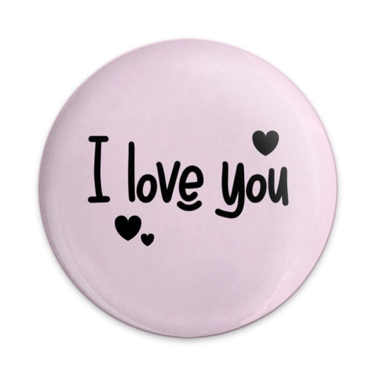 I Love You Pinback Button, Cute Heart Buttons, Valentines Day Gift, Romantic Pin, Gift For Her, Unique Gifts, Express Yourself - Tawshia