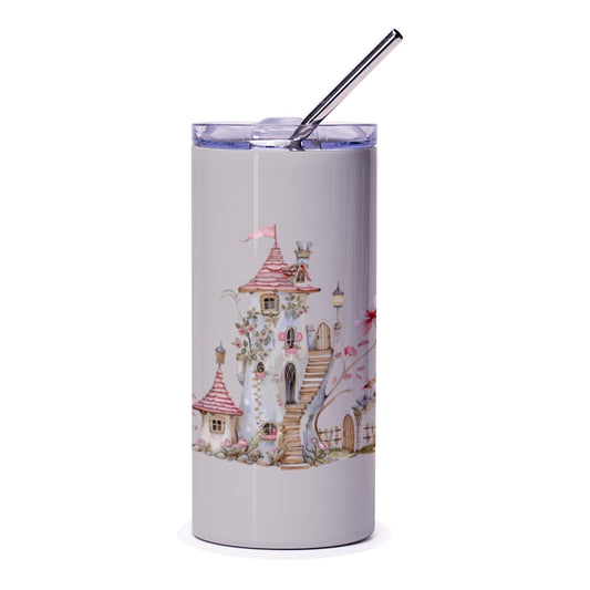 Fairy Castle Tumbler, Magical Home Tumbler, Fantasy Tumbler, Whimsical Drinkware, Enchanted Castle, Unique Gift for Her, Fairytale Lover - Tawshia