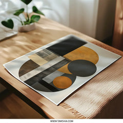 Abstract Art Photographic Print, Geometric Shapes Wall Decor, Modern Home Art, Circle Rectangle Art Print, Contemporary Wall Hanging - Tawshia