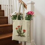 Stylish Floral Cactus Graphic Design Tote Bag product