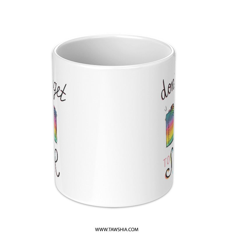 Don't Forget To Smile Mug, Camera Design Coffee Mug, Positive Vibes Cup, Gift For Photographer, Motivational Tea Cup, Colorful Novelty Mug - Tawshia