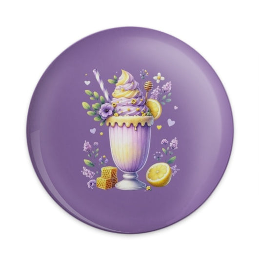 Lavender Lemonade Pinback Button, Pastel Goth Badge, Kawaii Drink Button, Sweet Treat Accessory, Cute Aesthetic Button, Gift Idea - Tawshia