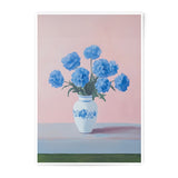 Blue Flower Photographic Print, Still Life Art Print, Floral Vase Print, Modern Wall Decor, Home Decor - Tawshia