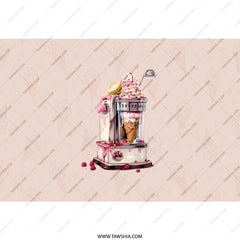 Ice Cream Tumbler, Sweet Treat Cup, Dessert Lover Gift, Foodie Present, Cute Drinkware, Novelty Tumbler, Unique Tumbler Design - Tawshia