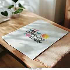 Be Amazing Today Photographic Print, Inspirational Art, Positive Quote, Motivational Decor, Home Decor, Wall Art, Gift Idea - Tawshia