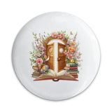 Floral Door Pinback Button, Butterfly Book, Book Lover Gift, Magical Doorway Pin, Enchanted Books, Unique Button, Aesthetic Pin - Tawshia