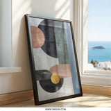 Abstract Geometric Art, Modern Wall Decor, Circle and Line Print, Contemporary Home Art, Minimalist Wall Art - Tawshia