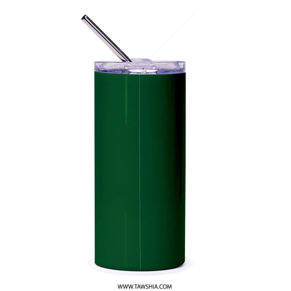 Sleek Dark Green Reusable Insulated Tumbler product