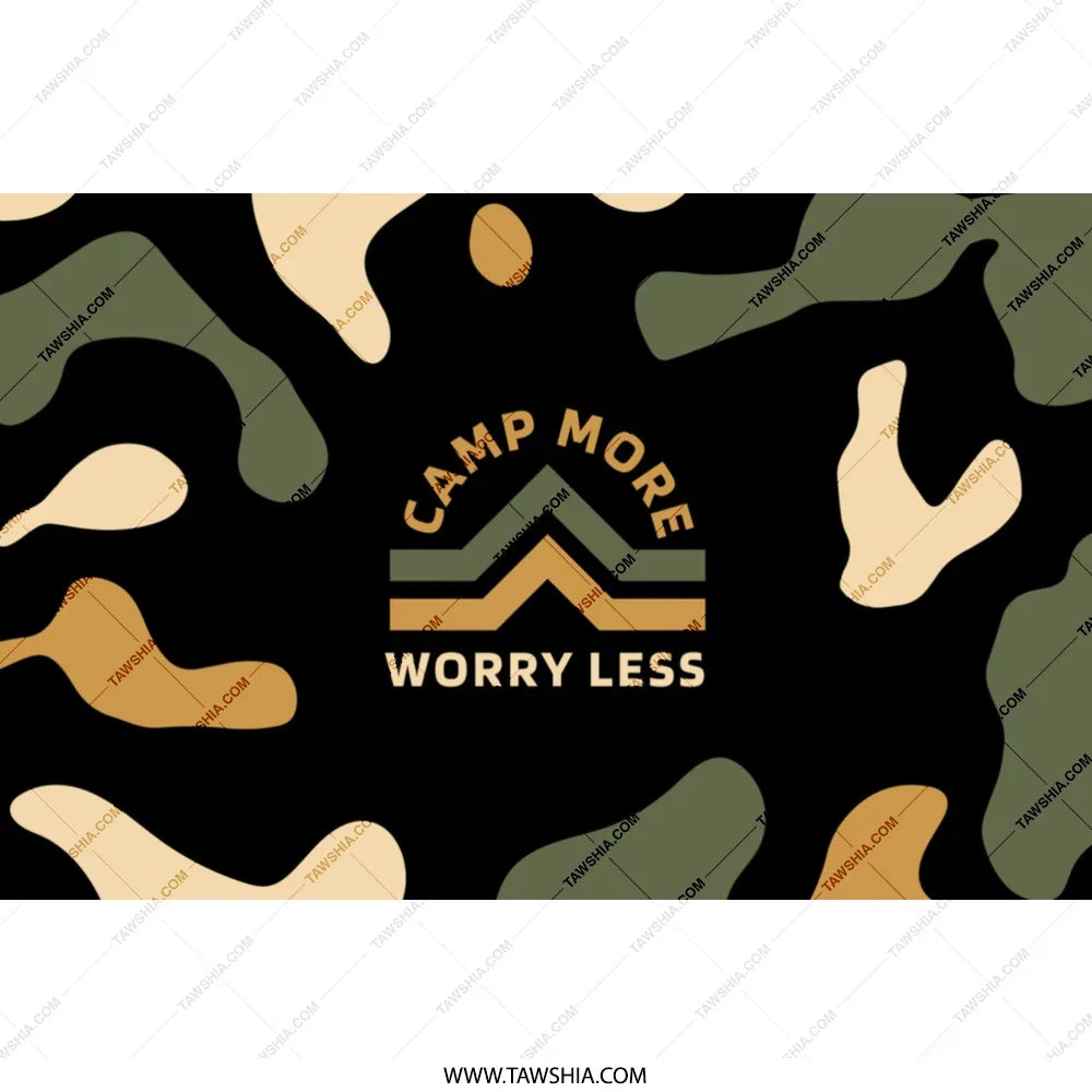 Camp More Worry Less Graphic Pattern product