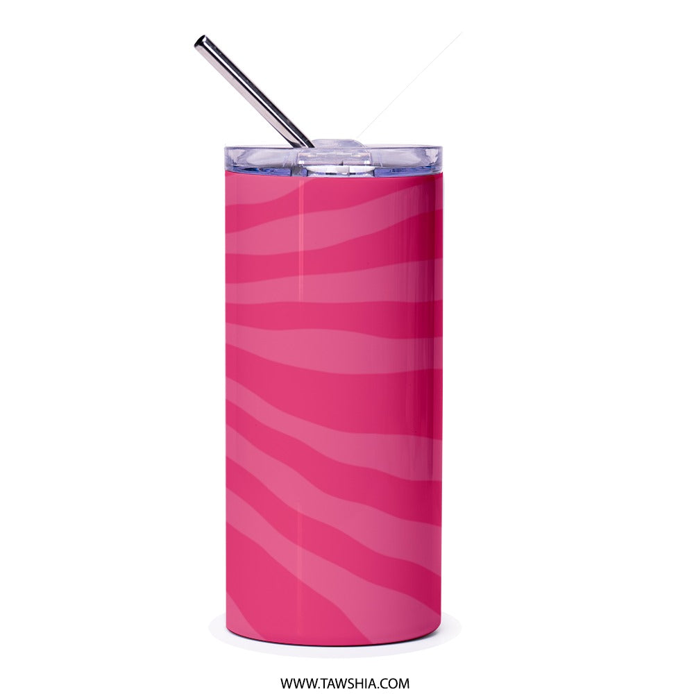 Inspirational Tumbler, Break Your Limits, Outgrow Yourself, Sunflower, Butterfly, Motivation, Pink Zebra, Drinkware, Gifts - Tawshia
