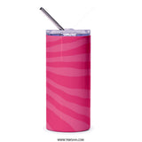 Inspirational Tumbler, Break Your Limits, Outgrow Yourself, Sunflower, Butterfly, Motivation, Pink Zebra, Drinkware, Gifts - Tawshia