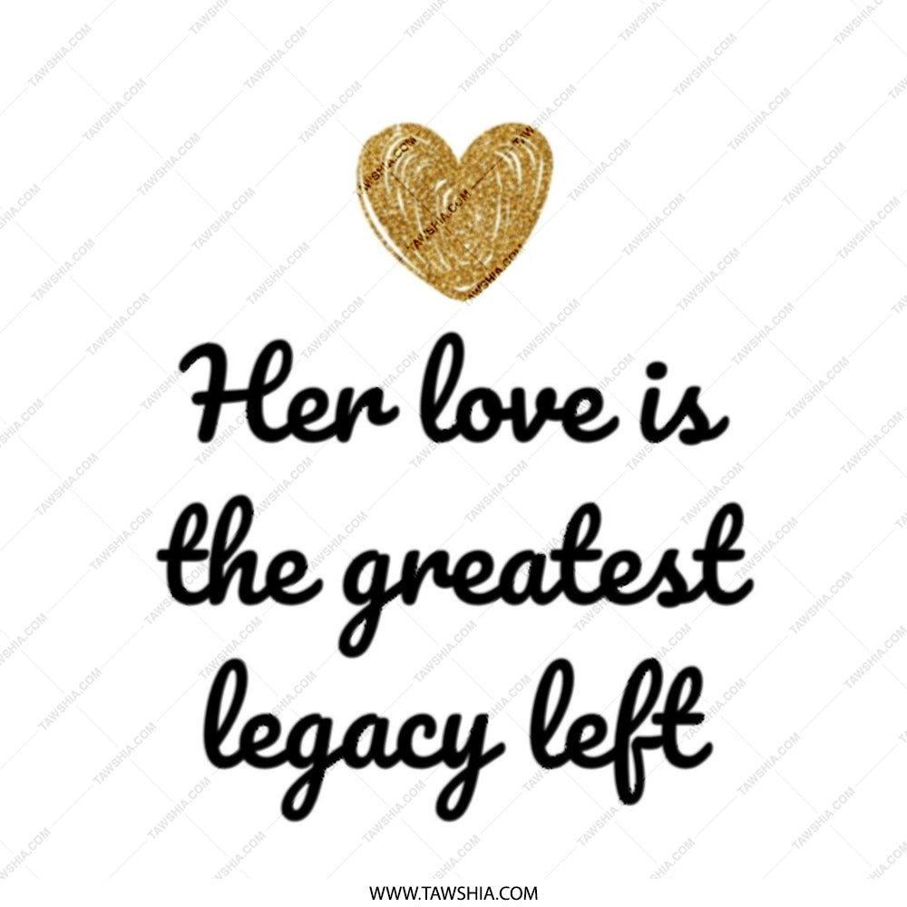 Greatest Legacy Tote Bag, Gold Heart, Memorial Gift, Loss Remembrance, Comforting Gift, Bereavement Gift, Sympathy Gift, Condolence Present - Tawshia