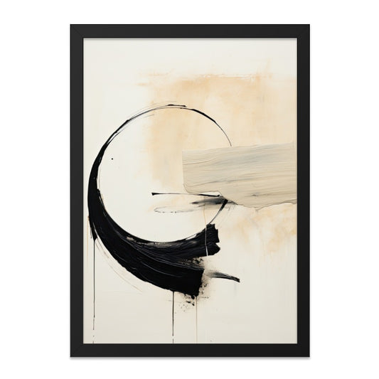Abstract Wall Art Print, Minimalist Art, Modern Wall Decor, Black and Beige Painting, Home Decor, Contemporary Art Print (138 characters) - Tawshia