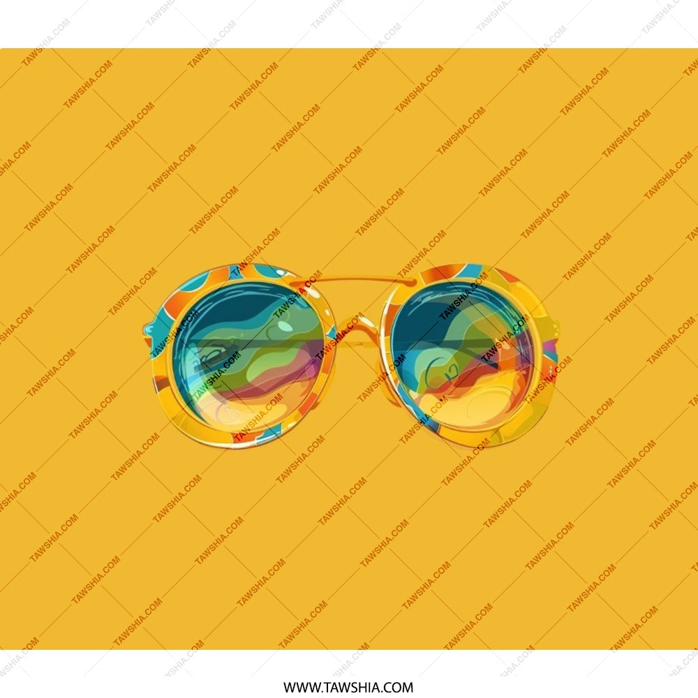 Retro Sunglasses BackPack, Funky Eyewear Rucksack, Stylish School Bag, Colorful Hippie Design, Unique Gift Idea, Trending Backpack - Tawshia