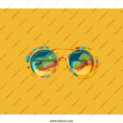 Retro Sunglasses BackPack, Funky Eyewear Rucksack, Stylish School Bag, Colorful Hippie Design, Unique Gift Idea, Trending Backpack - Tawshia