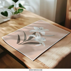 Lily Flower Photographic Print, Floral Wall Art, Botanical Art Print, Flower Photography, Home Decor, Elegant Art, Living Room Decor - Tawshia