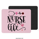 Nurse Life Mouse Pad, Medical Mousepad, Cute Doctor Mouse Pad, Gift for Nurse, Heartbeat Stethoscope Mousepad, Valentines Day Gift - Tawshia