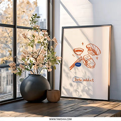 Sushi Lover Wall Art, Sushi Addict Print, Foodie Decor, Japanese Cuisine Art, Minimalist Kitchen Art, Trendy Wall Decor - Tawshia