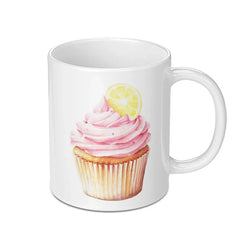 Lemon Cupcake Mug, Foodie Gift, Sweet Treat Mug, Baking Lover Gift, Cute Cupcake Coffee Mug, Dessert Mug - Tawshia