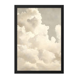 Cloudscape Wall Art, Celestial Art Print, Neutral Toned Cloud Artwork, Dreamy Sky Art, Atmospheric Cloud Painting, Serene Wall Decor - Tawshia
