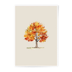 Autumn Tree Photographic Prints, Watercolor Tree, Fall Wall Art, Nature Art, Landscape Photography, Home Decor - Tawshia